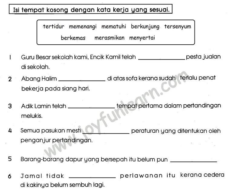 Soalan Tatabahasa Darjah 4 - Kerja Kosj