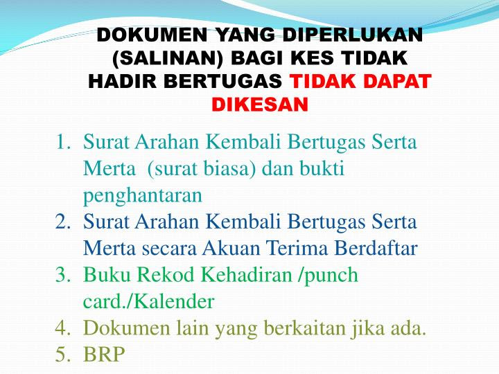 Surat Rasmi Tunjuk Sebab Lewat - Surat Rasmi P