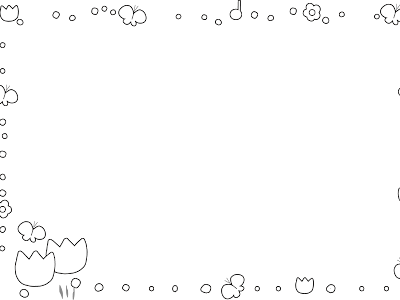 かわいいディズニー画像 卒園 幼稚園 イラスト 枠 白黒