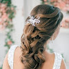 Curly Hair Half Up Half Down Wedding