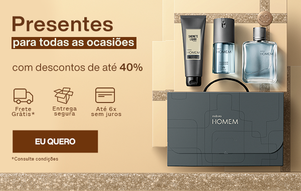 Presentes para todas as ocasiões com descontos de até 40%