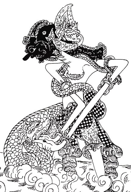 Gambar Wayang Hitam Putih Arjuna Moa Gambar