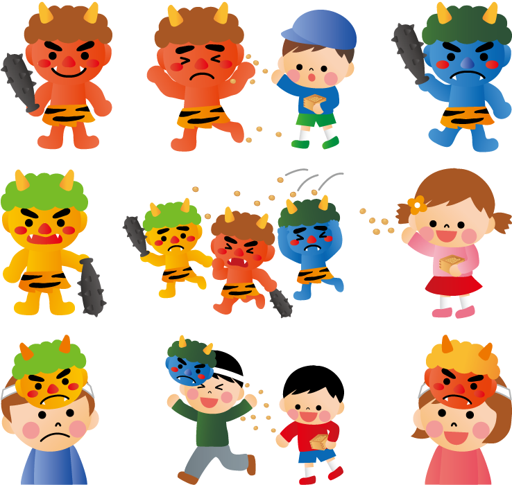 美しい花の画像 最高鬼 イラスト 無料 節分