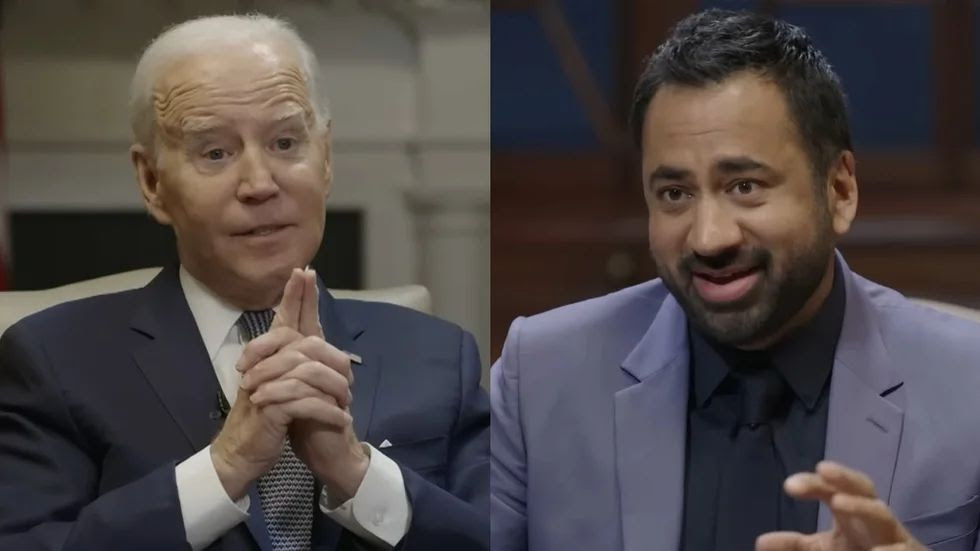 Photo of Joe Biden and actor Kal Penn.