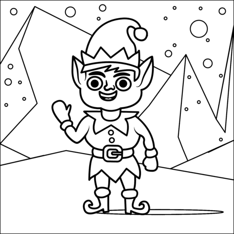 On this page with free christmas coloring pages you will find free christmas coloring sheets with christmas wreath with bows and gifts, christmas tree coloring pages and coloring sheets with christmas elves and reindeer. Christmas Elf Coloring Page Free Printable Coloring Pages