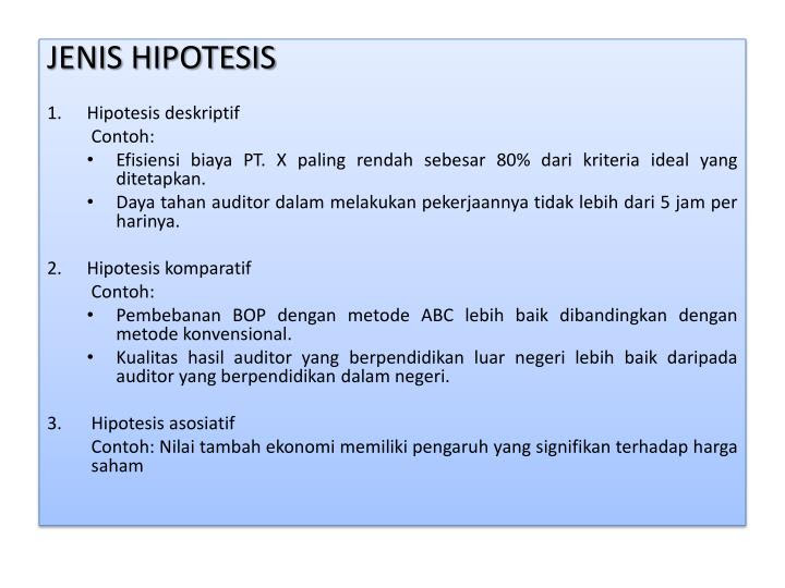 Contoh Hipotesis Kerja Dan Hipotesis Nol - Contoh 36