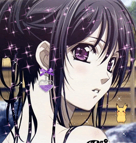 Anime Girl Brown Hair Violet Eyes