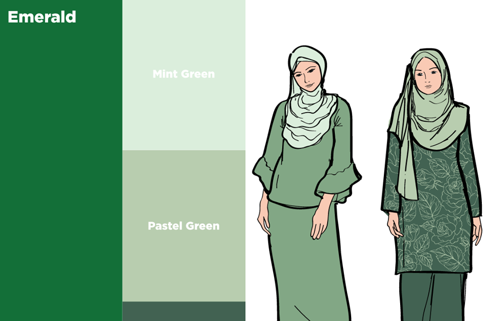 Baju Emerald Green Sesuai Dengan Tudung Warna Apa Bajuku