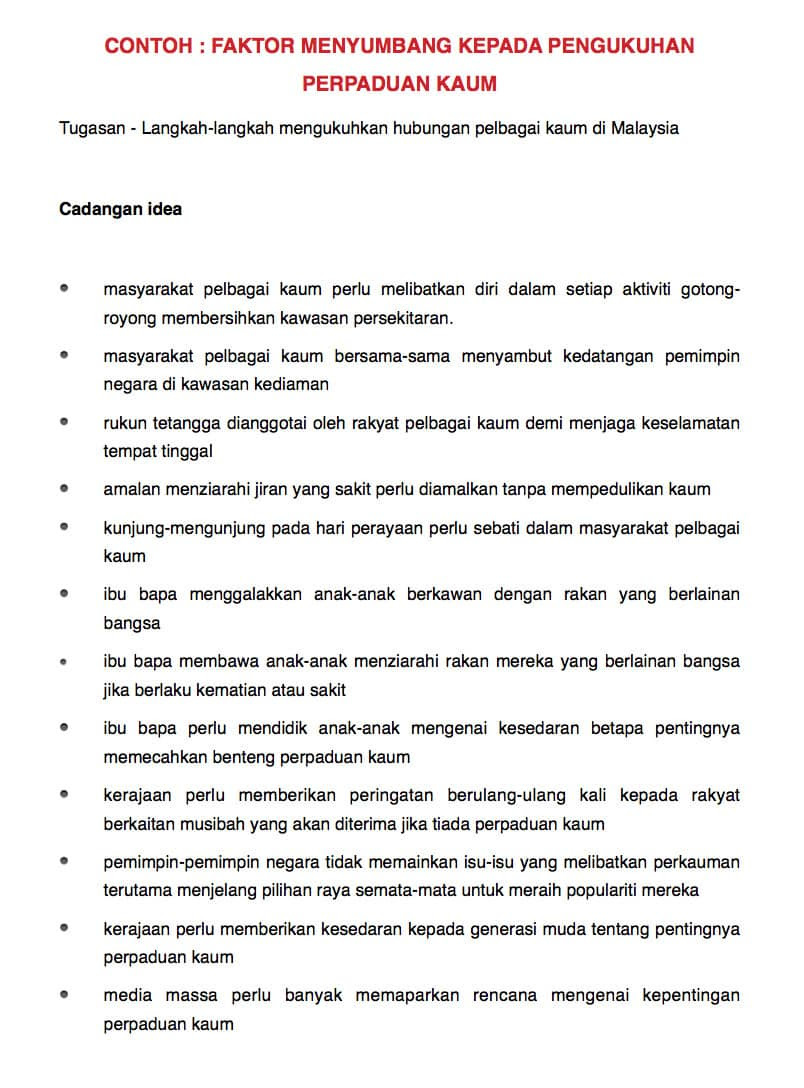 Contoh Karangan Laporan Spm - Contoh Bee