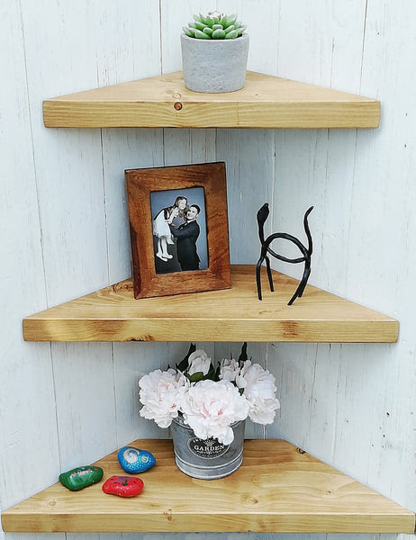 This particular cabinet was made using a seethrough door, but you can opt to use a solid piece if you want to hide some of your belongings. Chunky Rustic Wooden Solid Wood Floating Corner Shelf 3 Larger Sizes Rustic Wooden Crafts