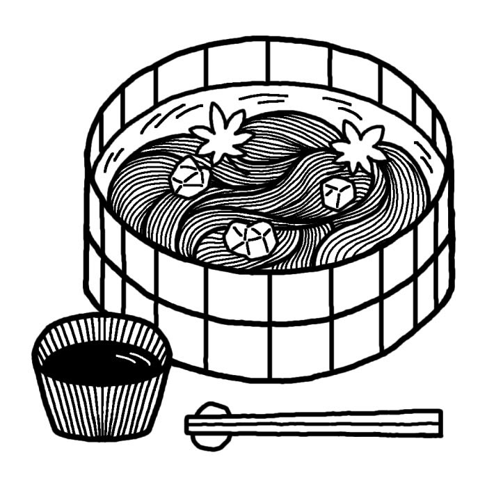 コレクション そうめん流し イラスト そうめん流し イラスト