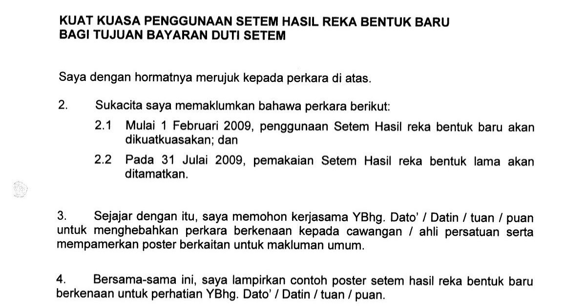 Karangan Surat Rasmi Alam Sekitar - Rasmi Ru