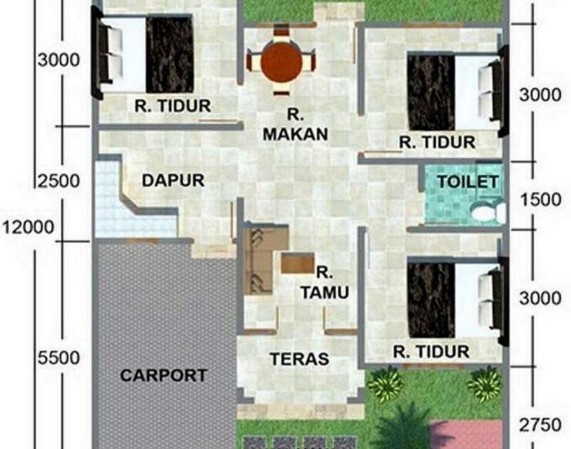  Sketsa  Rumah  Minimalis 1 Lantai