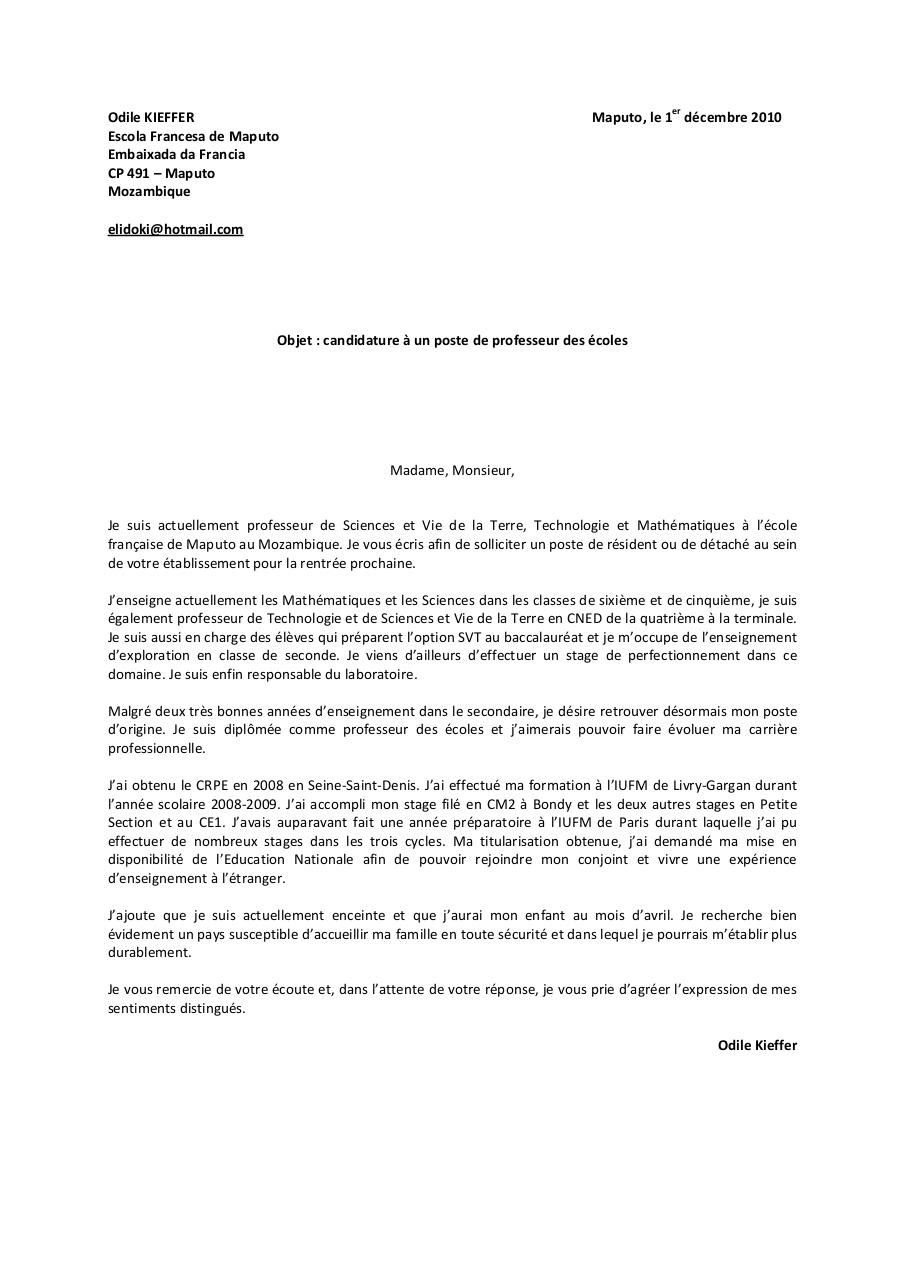 Lettre de motivation gratuite stagiairisation aide soignant. Lettre De Motivation Titularisation Australioid