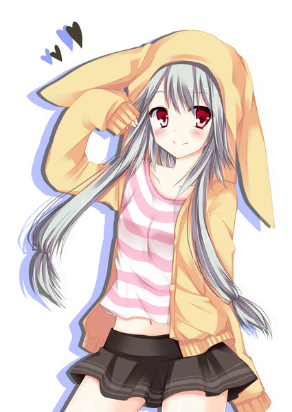 新着パーカー かわいい 可愛い 女の子 イラスト イラスト画像