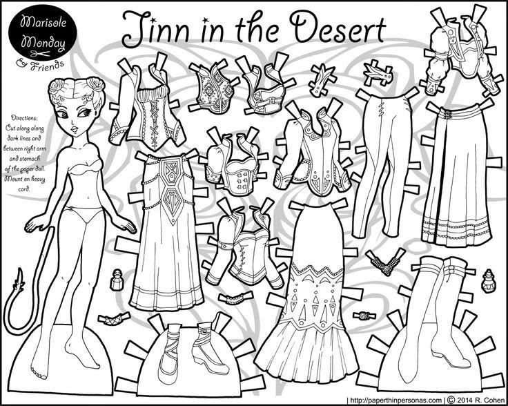 Clothes Mfriends Marisole Mondays Paper Doll Coloring Pages Neupinavers Coloring Pages