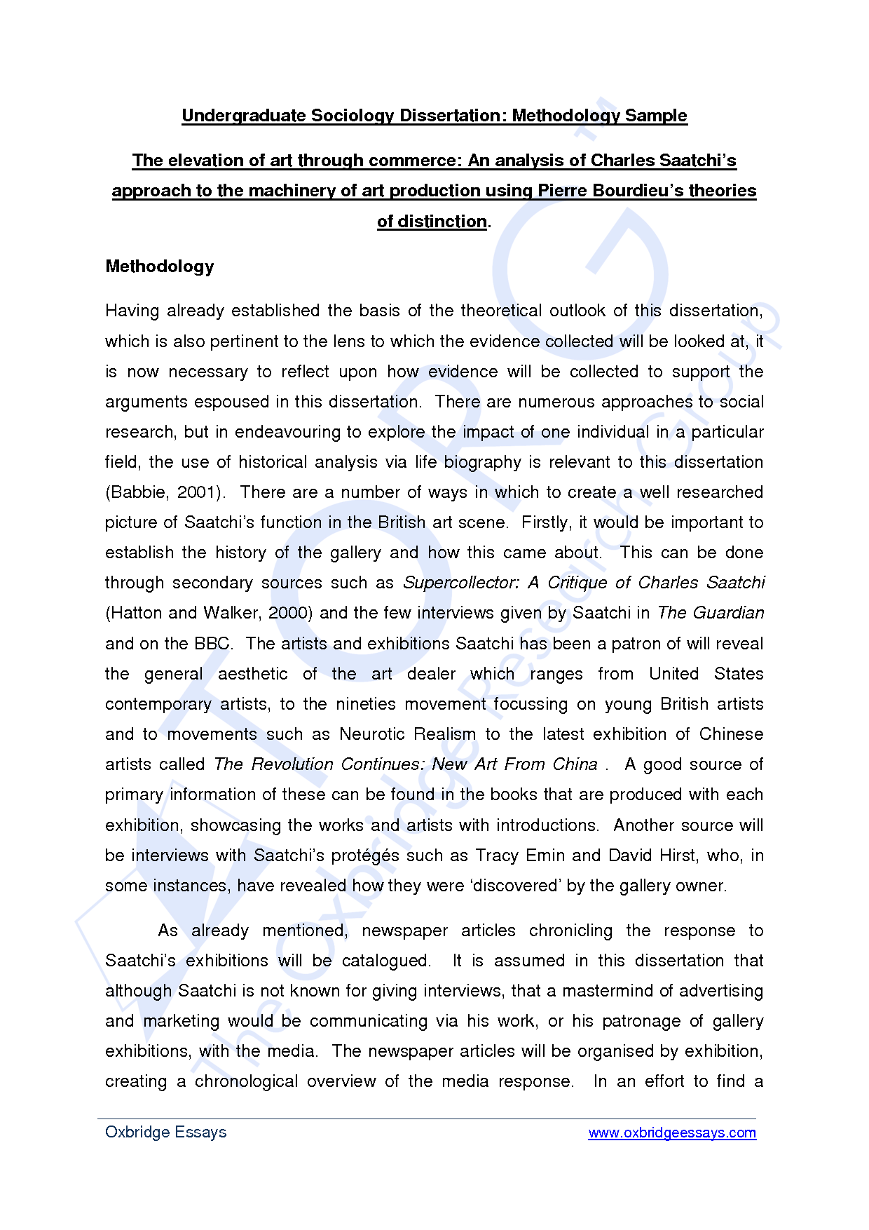 Are you facing the trouble going through the methodology section? Thesis Research Paper Methodology Example - Thesis Title ...