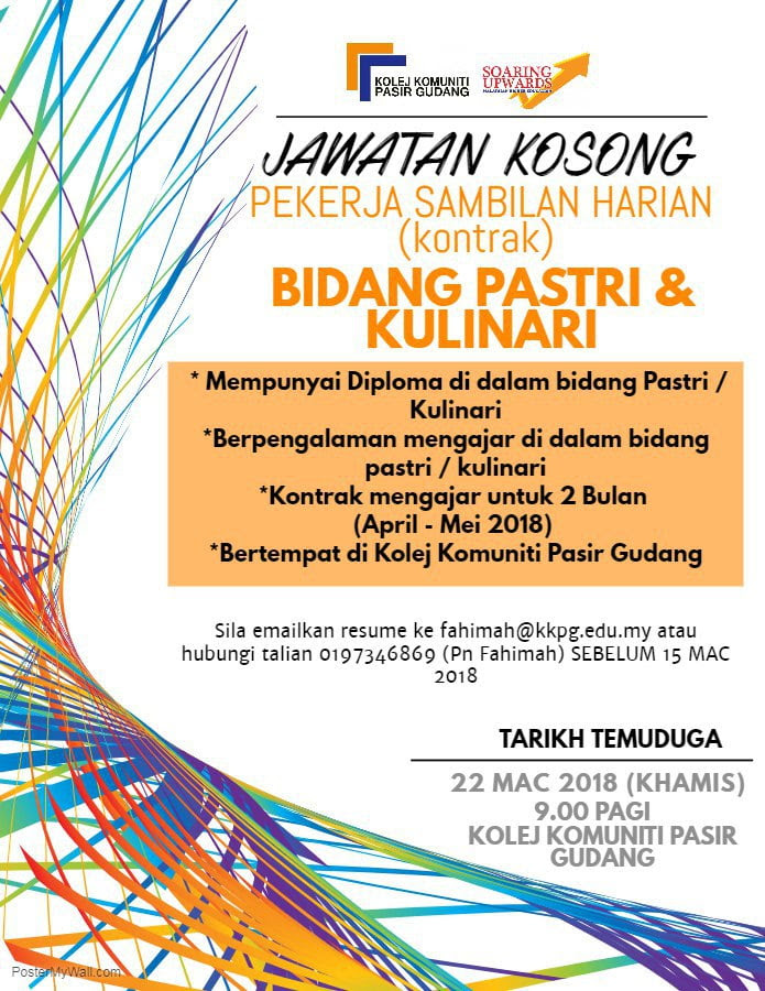 22,233 jawatan kosong dibuka permohonan di seluruh negara. Jawatan Kosong Kulinari 2018 Blog Muhasabahtrading Dot Com
