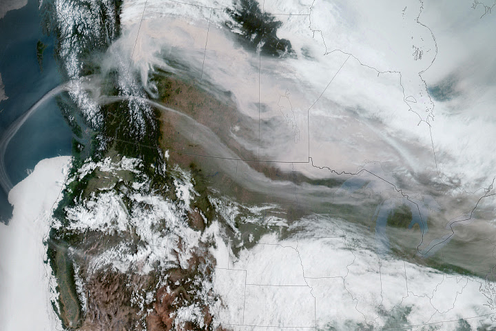 Smoke Fills North American Skies