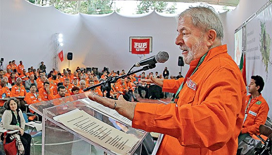 Lula no encontro dos petroleiros (Foto: Roberto Stuckert)