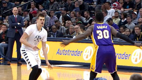 Nikola jokic of the denver nuggets is fouled by ian mahinmi of the washington wizards during the first half at capital one arena on january 04, 2020. Gary Harris On Jokic The Kid Can Play