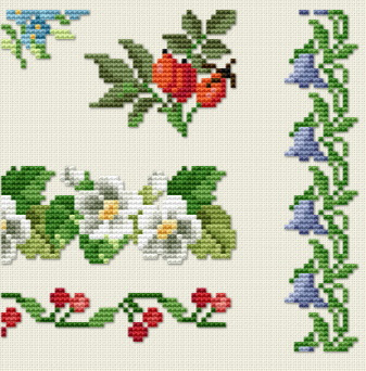Uncut, vogart craft #623, vogart #622, embroidery, gingham cross stitch pattern. Free Cross Stitch Patterns By Ems Design Free Project 2012 Antique Sampler Part 08