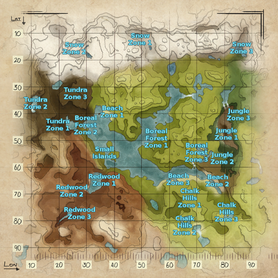 Ark バイオーム 地図