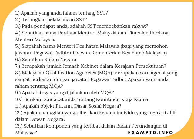 Contoh Soalan Matematik Ujian Psikometrik Pembantu 