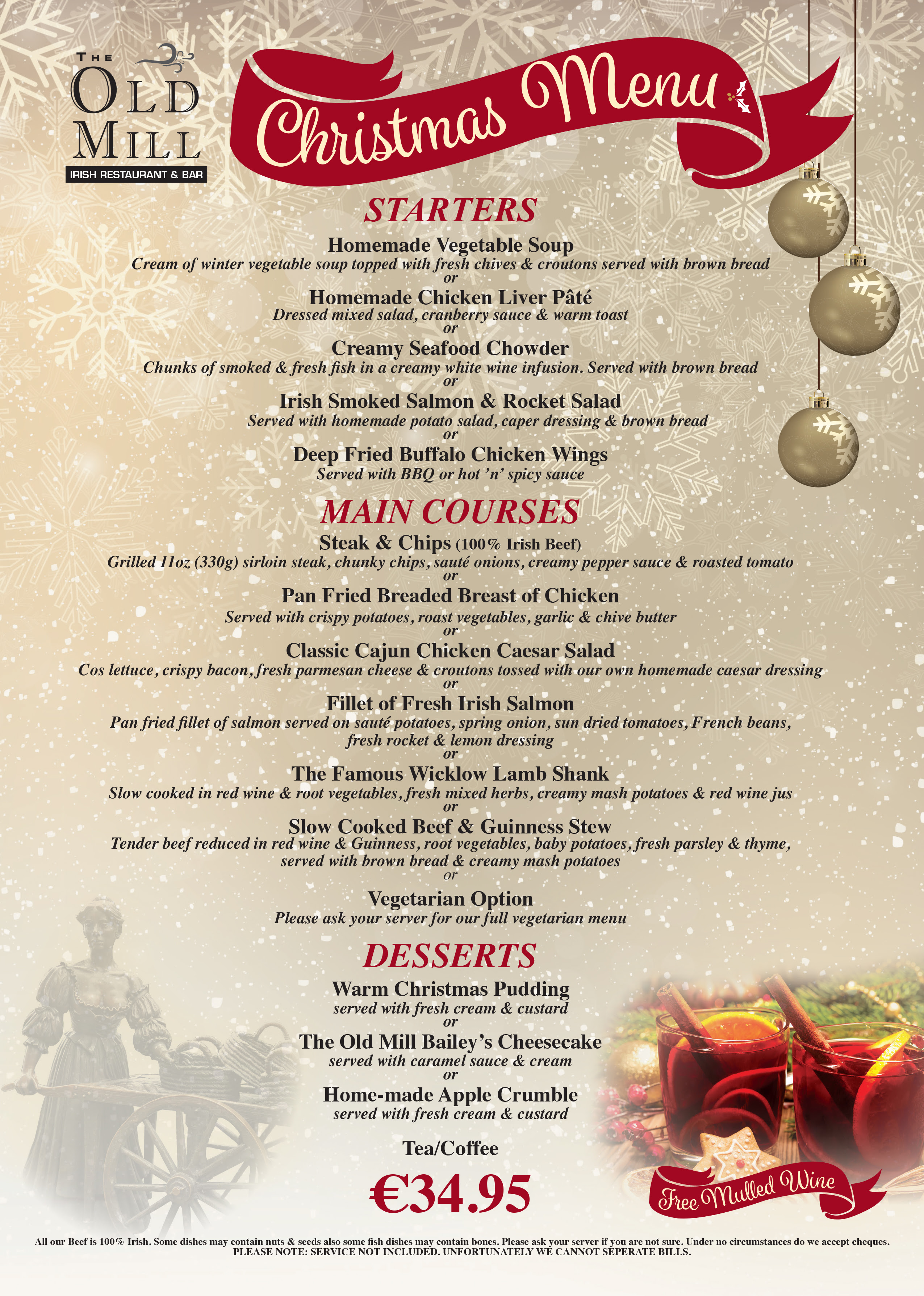 Our best recipes for an unforgettable christmas eve dinner. Christmas Menu The Old Mill