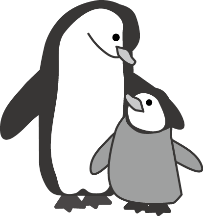 最高の動物画像 新着ペンギン イラスト 白黒