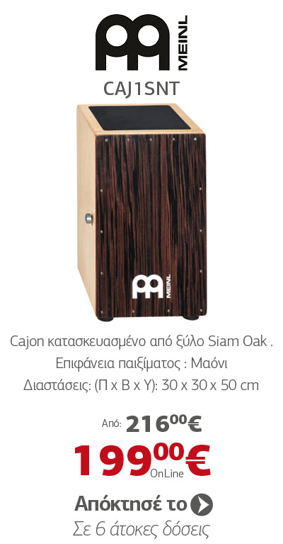 MEINL CAJ1SNT String Cajon ( US Patent ) Natural Mat Ebony Wood