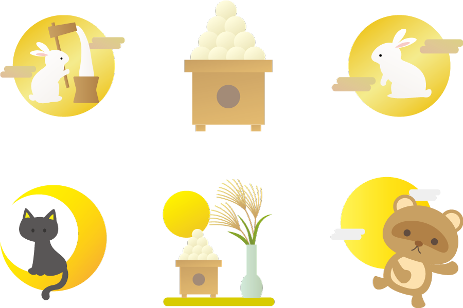 すべての動物の画像 綺麗なお月見 うさぎ イラスト 無料
