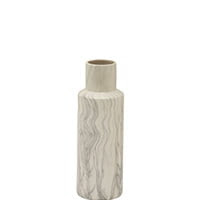 Ceramic white marble vase