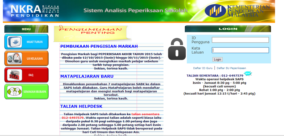 Kemasukan markah 4 ujian /peperiksaan utama analisis dan pelaporan. Sekolah Kebangsaan Paya Rawa Portal Rasmi Sekolah Kebangsaan Paya Rawa