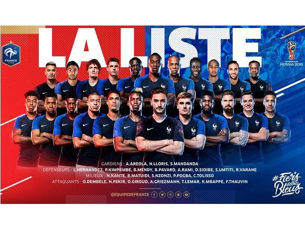 National team friendlies u20 national team friendlies u19 national team friendlies u18 tournoi de france aphrodite cup cyprus women's cup ffa cup of nations four nations tournament istria. France World Cup Squad Deschamps Heads To Russia With Star Studded Line Up Business Standard News