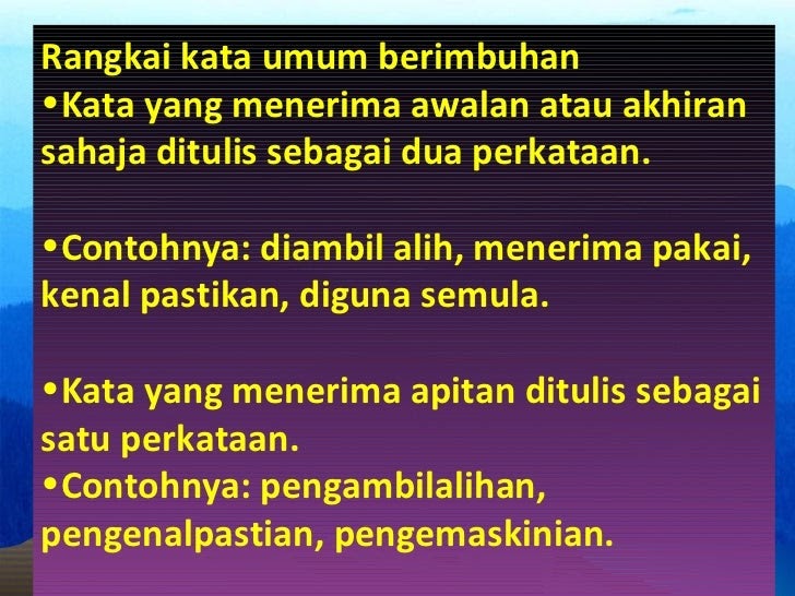 Contoh Kata Majmuk Yang Mantap - Contoh Agus