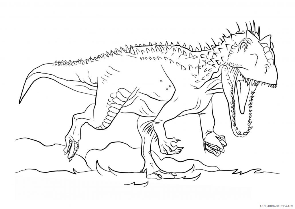 Indominus Rex Dinosaur Coloring Pages Coloring And Drawing