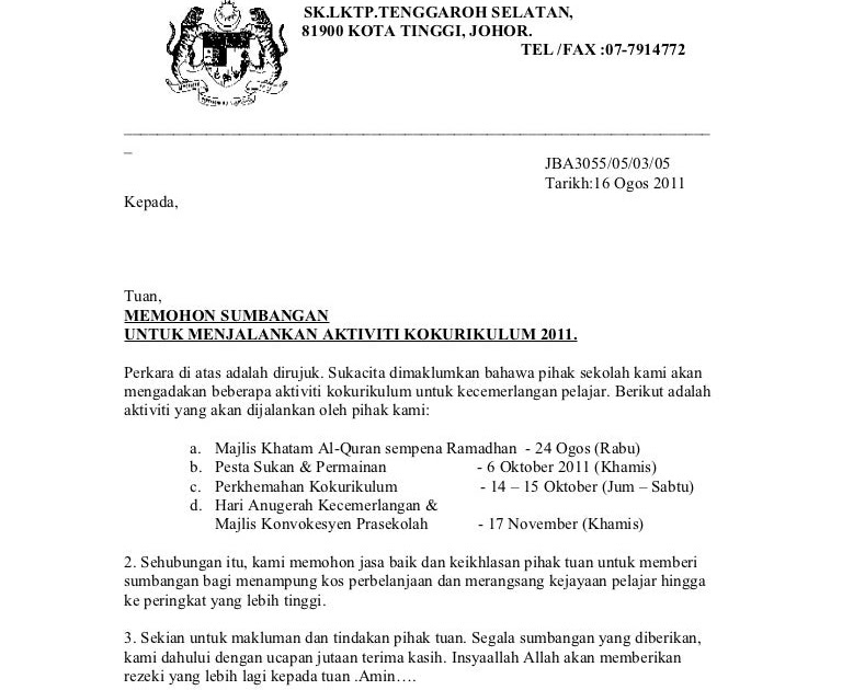 Surat Rasmi Yang Berhormat - GRasmi