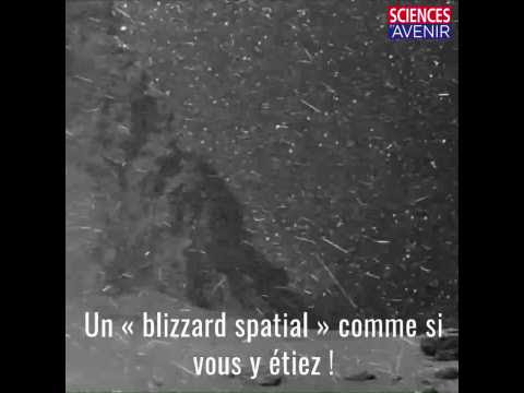 Un "blizzard spatial" de glaces et de poussières sur la comète Tchouri