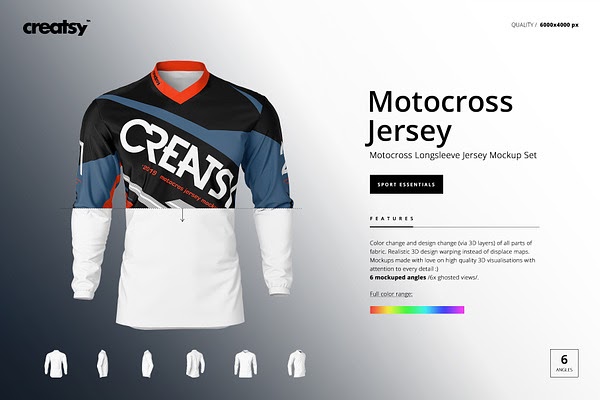 Download Motocross Jersey Mockup Set PSD Template