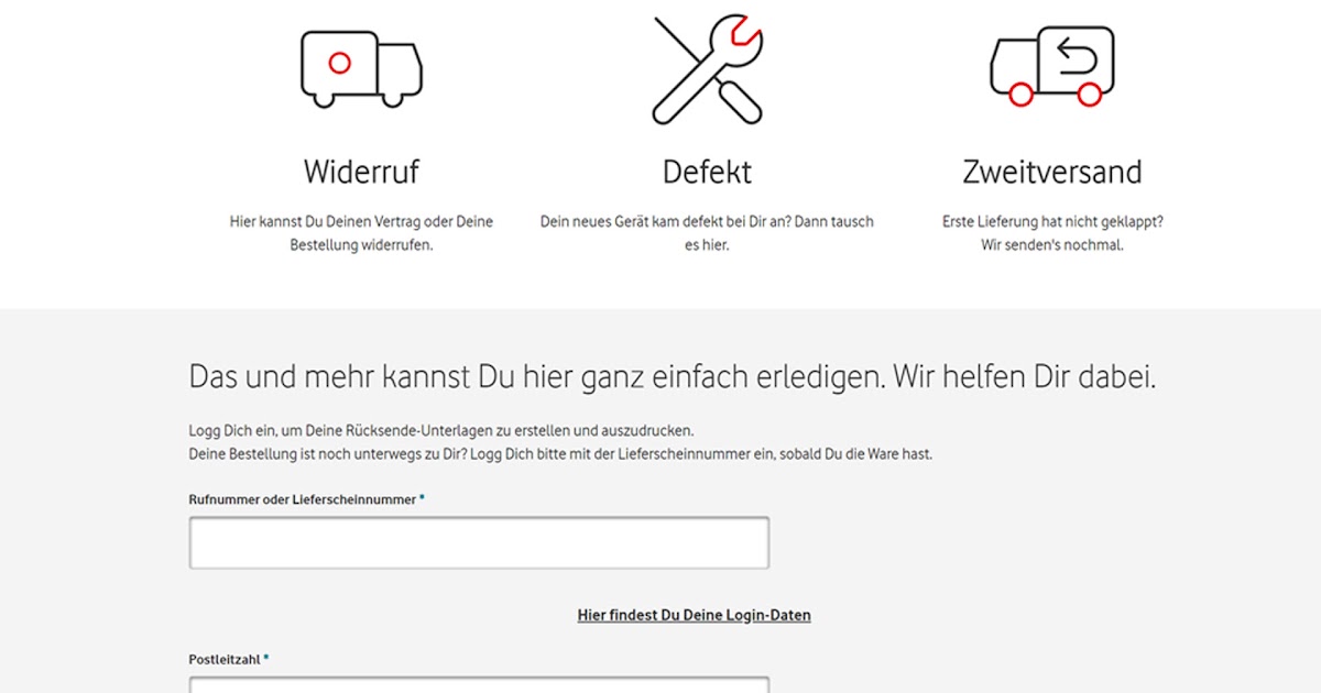 Vodafone Retourenschein Drucken - Vodafone Retourenschein ...