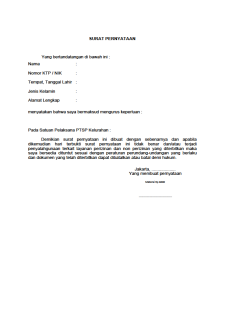Contoh Surat Permohonan Pengambilan Surat Keterangan Pengampunan Pajak