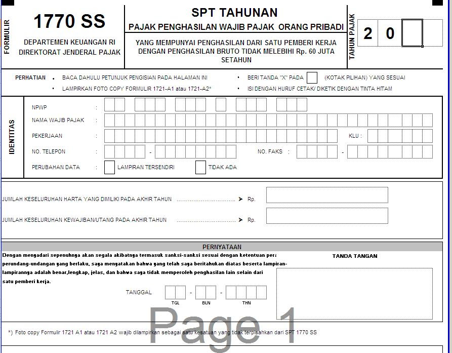 Contoh Formulir 1770 Yang Sudah Diisi - Rommy 7081