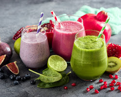 Smoothie de frutas e vegetais