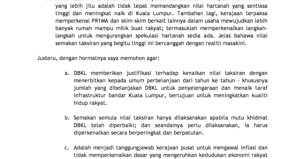 Surat Rasmi Rayuan Mengurangkan Kompaun - Surat QQ