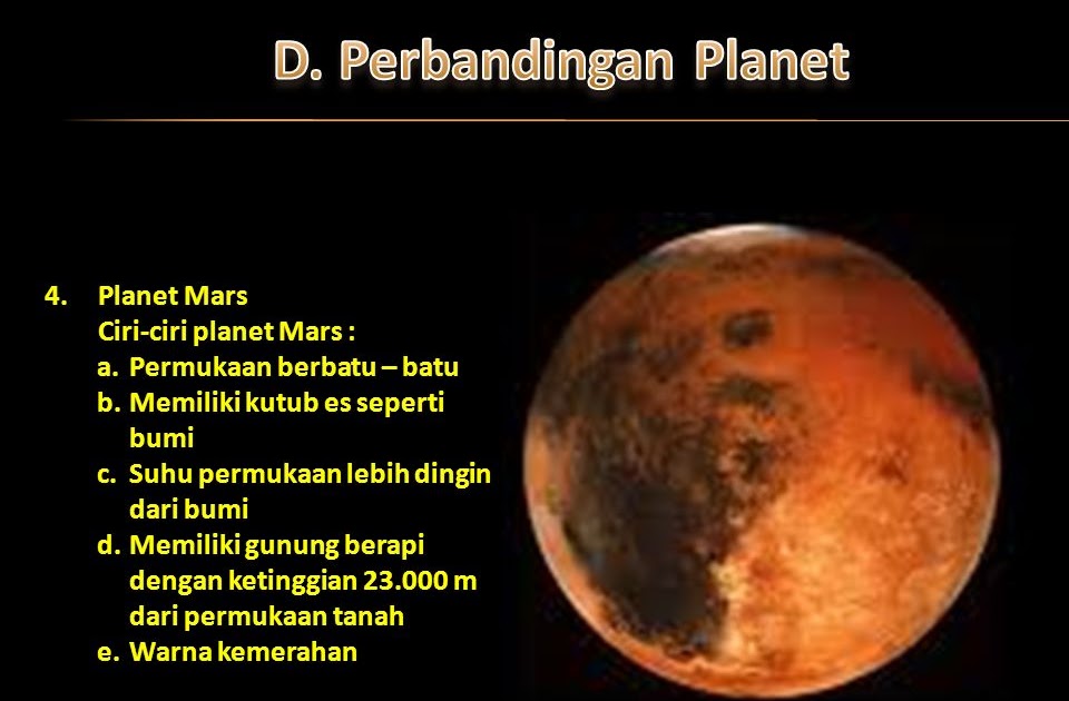 Ciri Planet Mars - Materi Soal