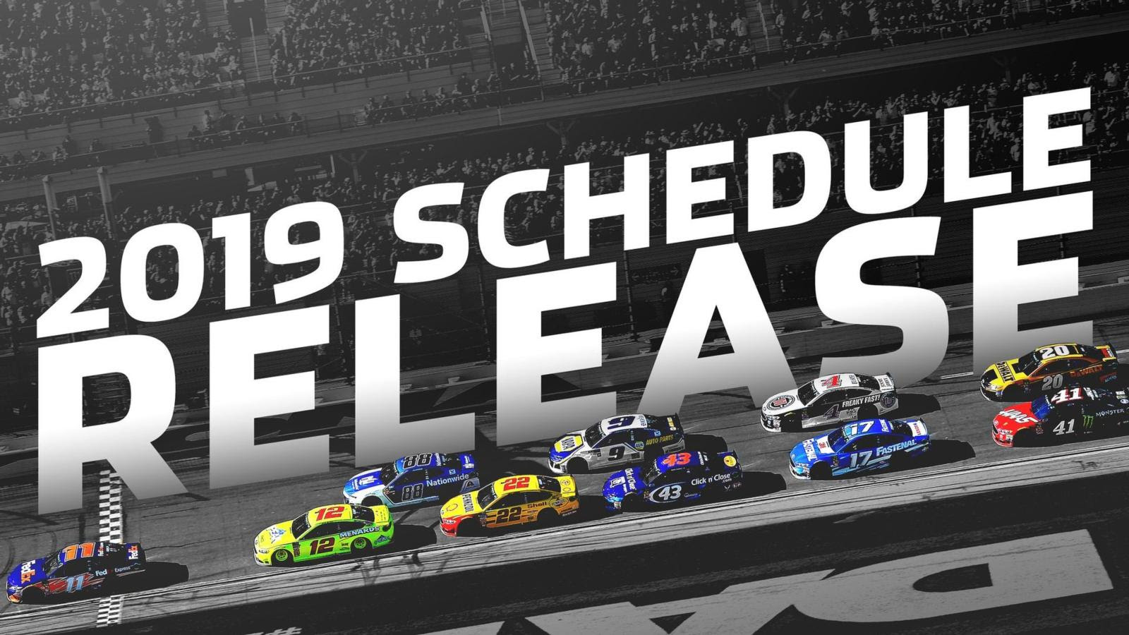 * next to car numbers indicate that the team does not have a charter in place for 2019 and must qualify on speed for each event. 2019 Monster Energy Nascar Schedule Revealed Quaker State 400 Set For July 13th 2019 News Media Kentucky Speedway