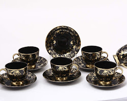 Bone china cups tea set
