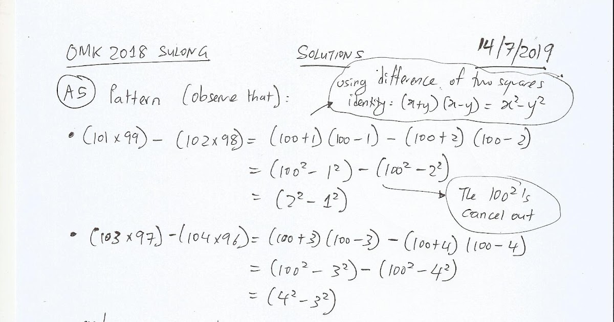 Contoh Soalan Matematik Olimpiad - Essa Toh