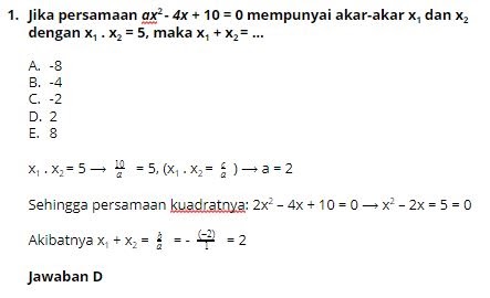 Soal Psikotes Pdf Contoh Soal Jawaban Fungsi Kuadrat